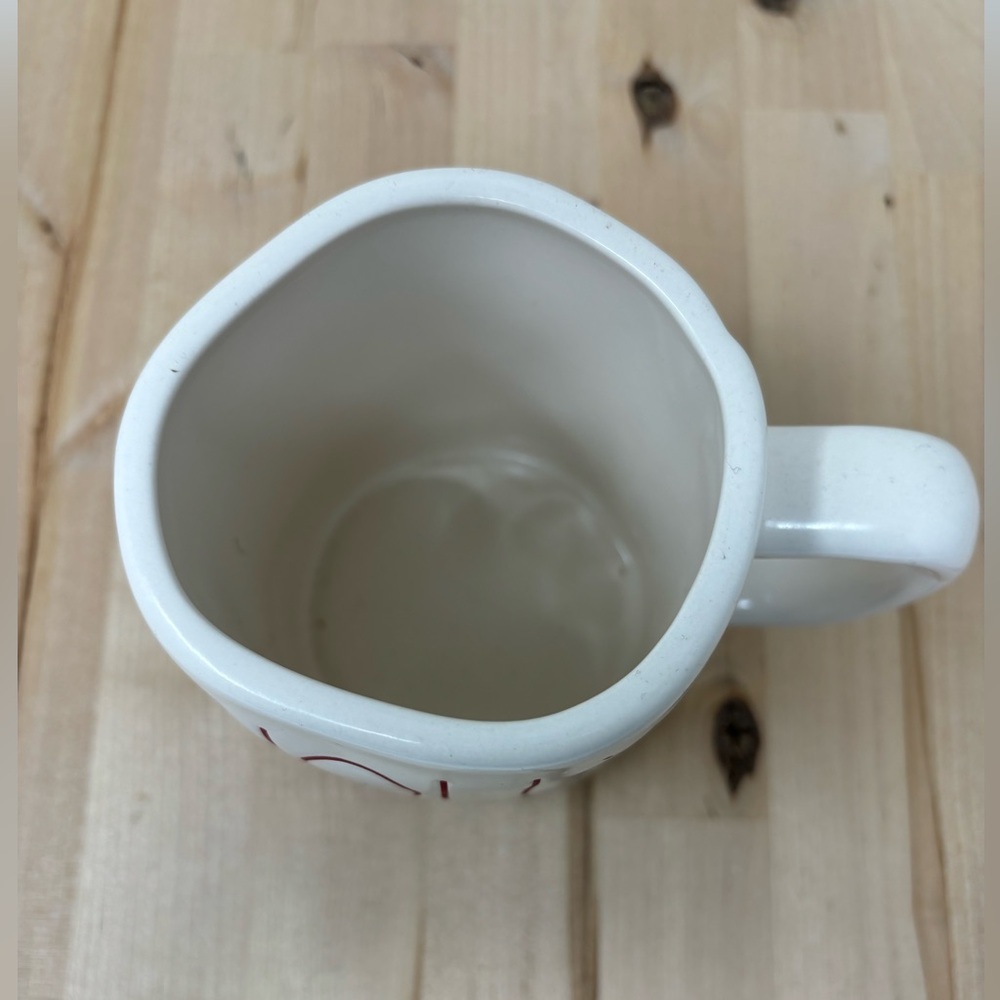 Rae Dunn HOLLY JOLLY Mug White Ceramic with Red Lettering New - Picture 3 of 4